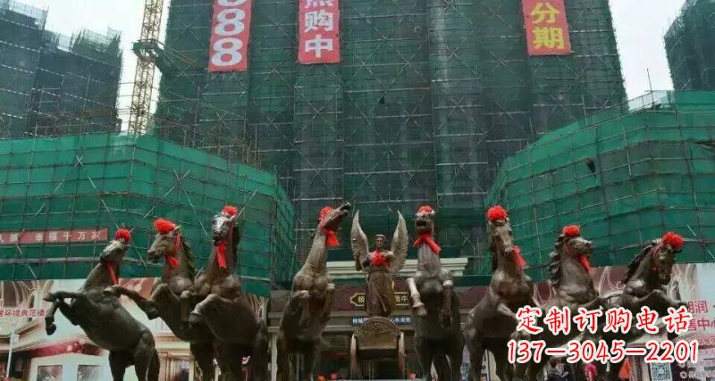 泸州阿波罗浪漫马群铜雕