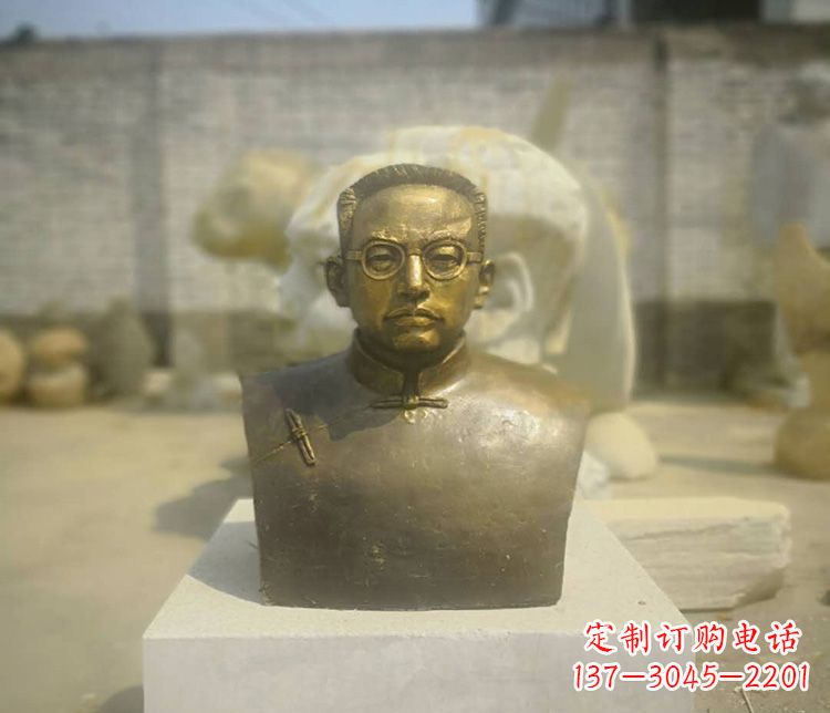 泸州爱国者陶行知胸像铜雕
