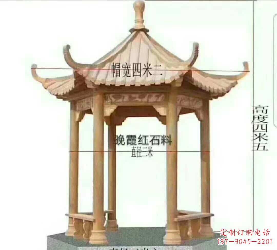 泸州八角凉亭石雕