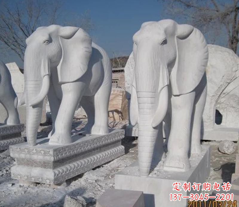 泸州白色石头大象