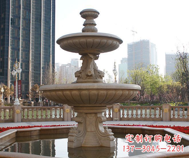 泸州别墅景观大型喷泉石雕