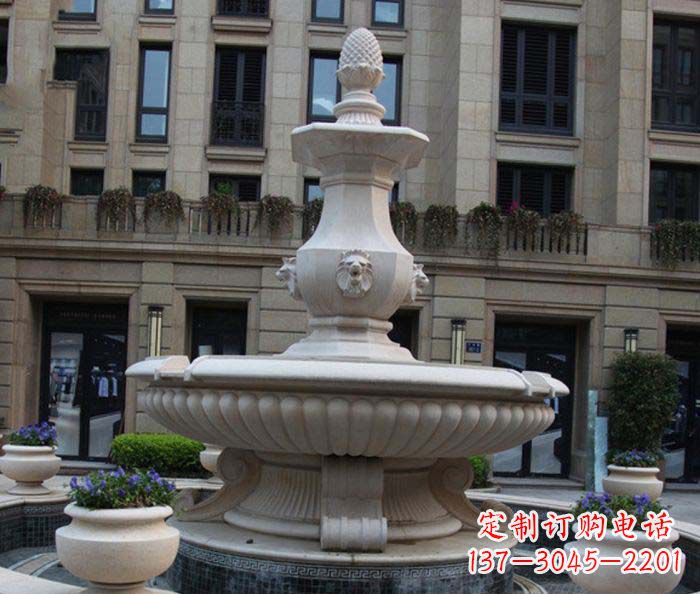 泸州别墅景观欧式喷泉石雕_2