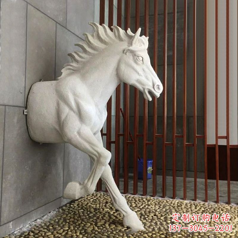 泸州玻璃钢创意动物雕塑——穿墙而过