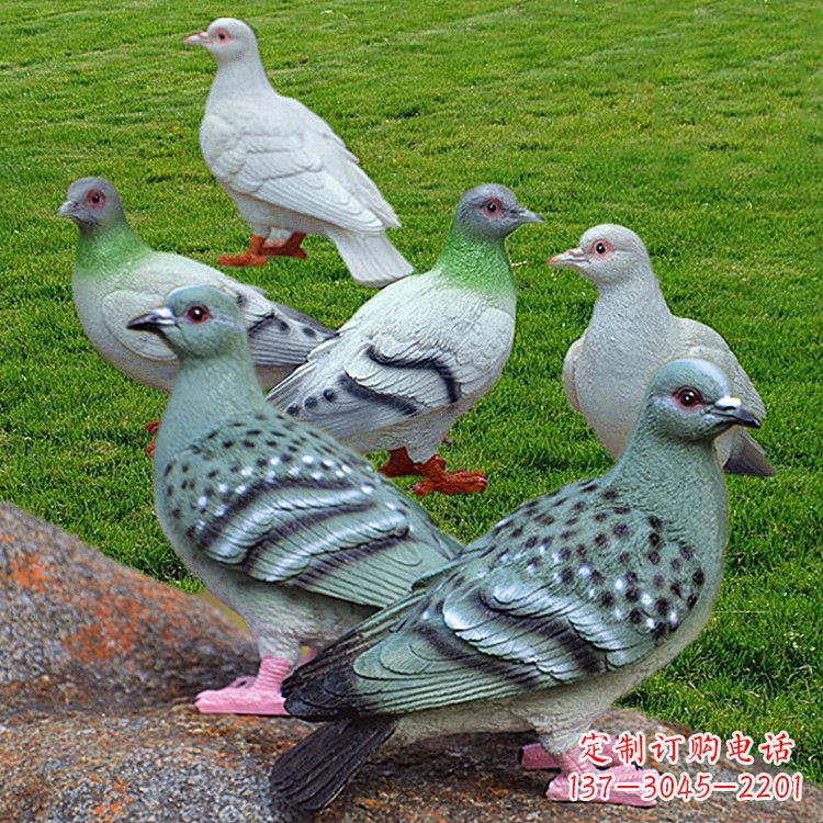 泸州玻璃钢和平鸽雕塑象征和平与自由
