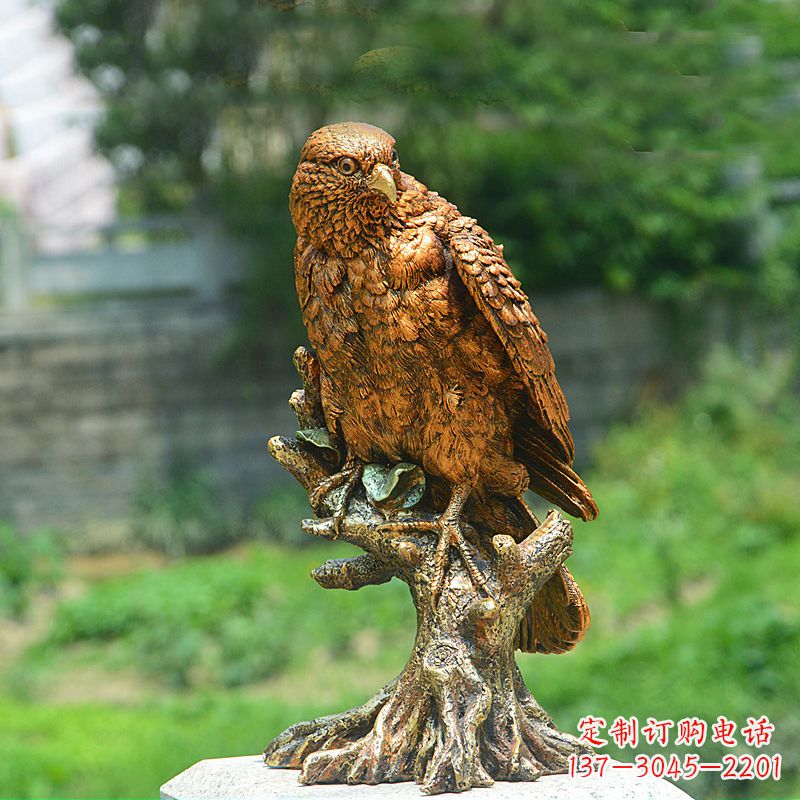 泸州玻璃钢仿铜老鹰雕塑