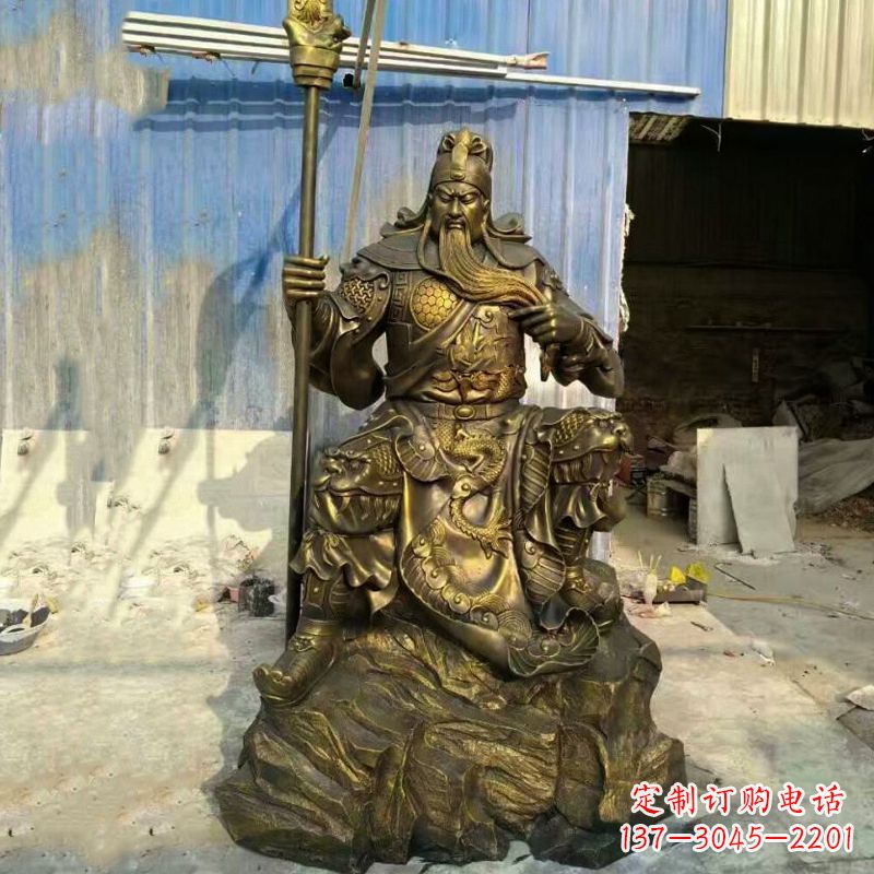 泸州玻璃钢制作的关羽雕塑