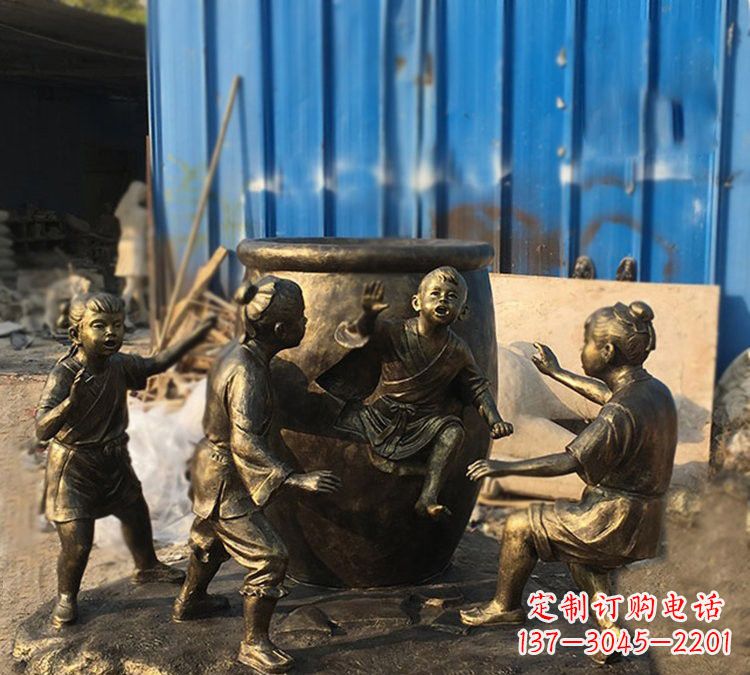 泸州司马光雕塑以玻璃钢仿铜创作
