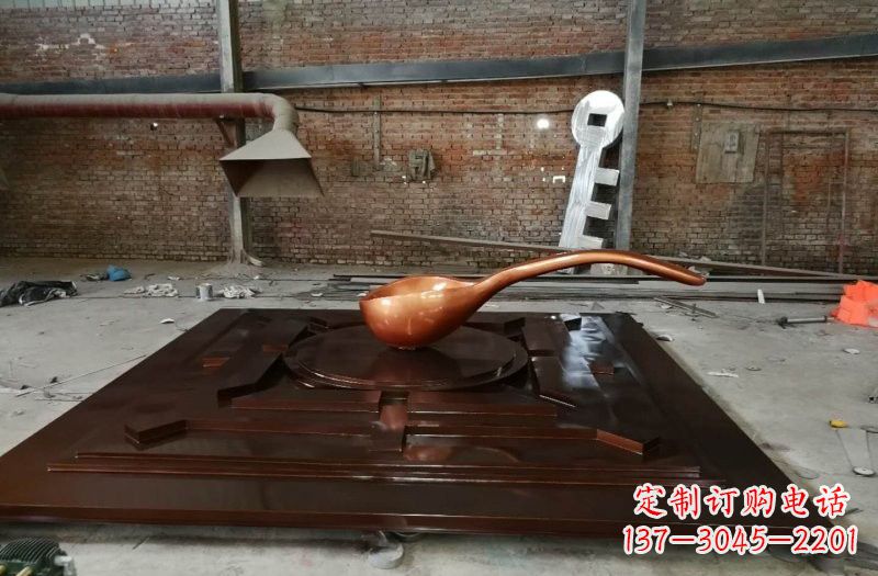 泸州玻璃钢仿铜司南雕塑精美装点城市的灵魂