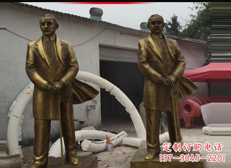 泸州玻璃钢仿铜孙中山雕塑