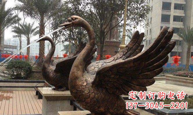 泸州天鹅雕塑美丽的视觉盛宴