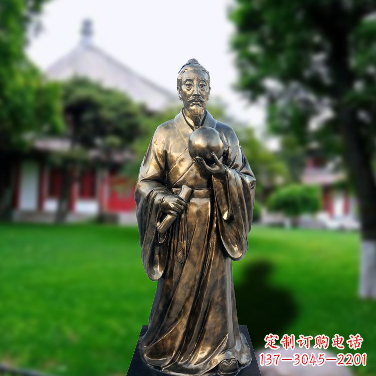 泸州玻璃钢仿铜雕塑——纪念东汉时期著名天文学家张衡