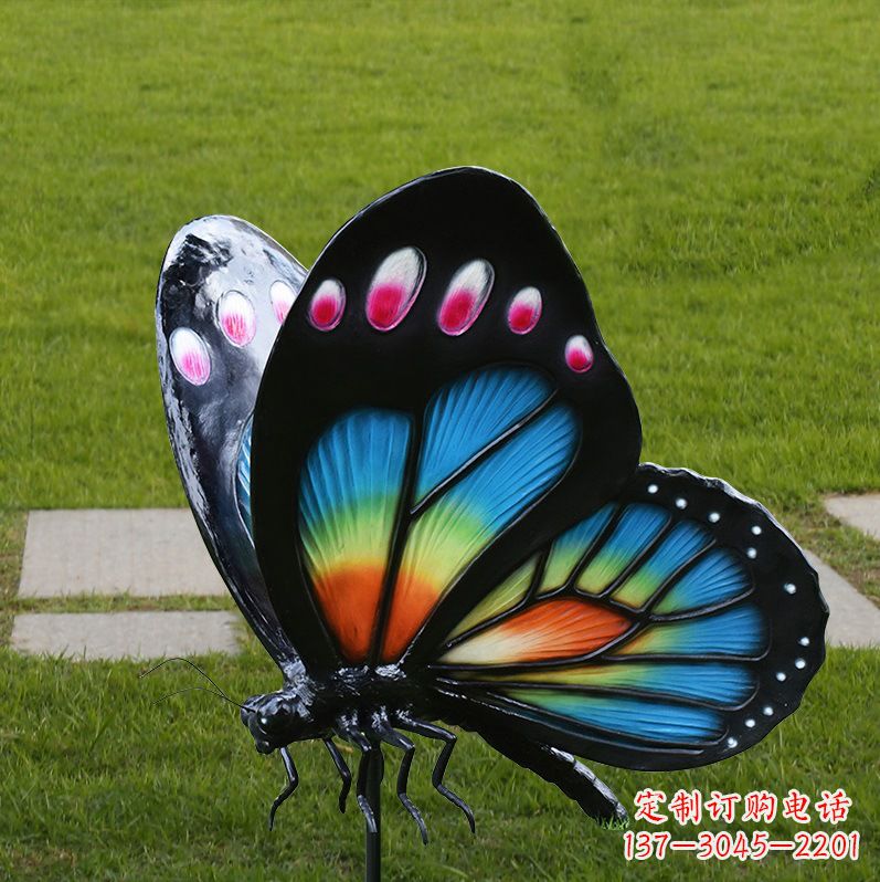 泸州玻璃钢制作的蝴蝶雕塑