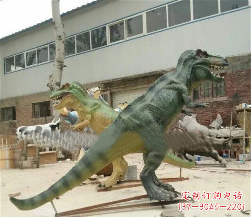 泸州玻璃钢制作的恐龙雕塑