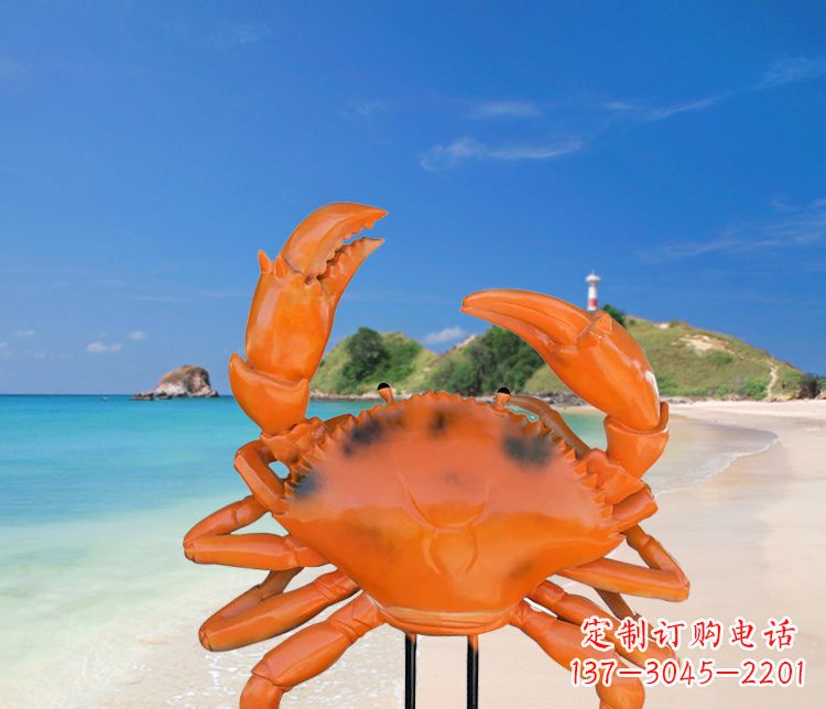 泸州玻璃钢螃蟹雕塑