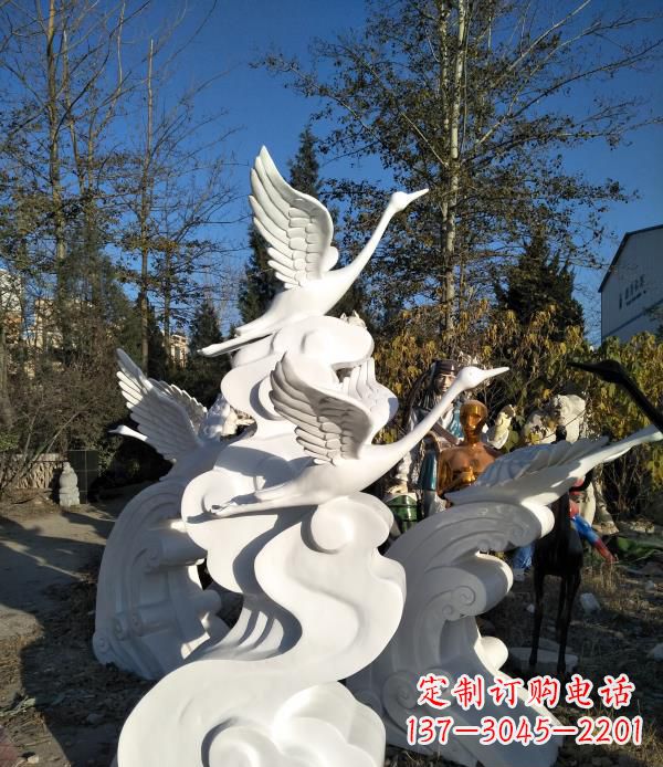 泸州玻璃钢天鹅雕塑