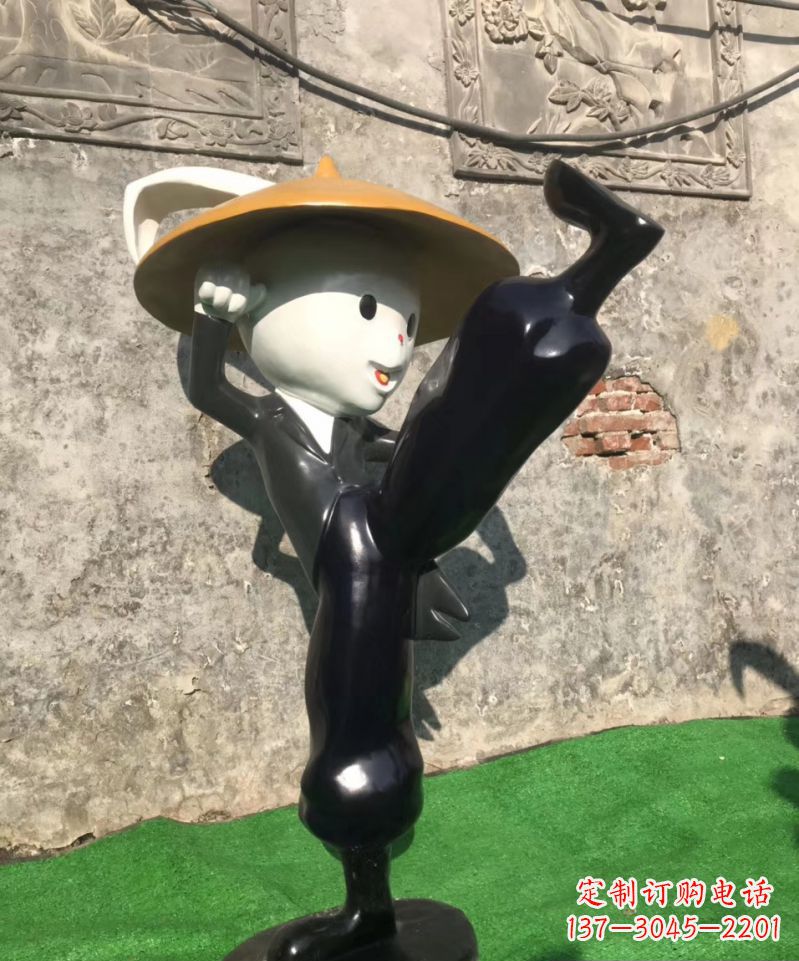 泸州玻璃钢兔子雕塑精美绝伦