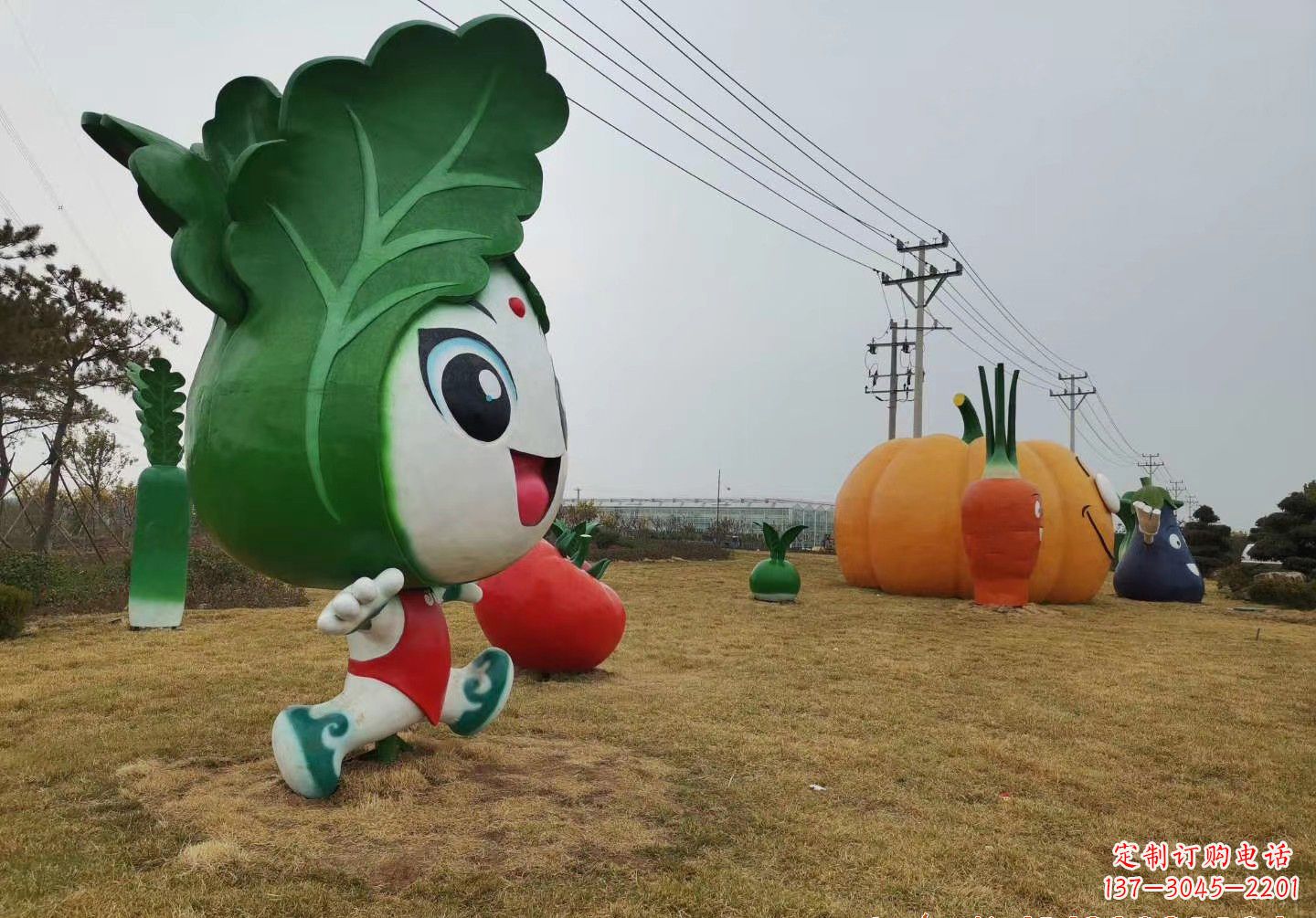 泸州玻璃钢白菜雕塑精美的艺术品