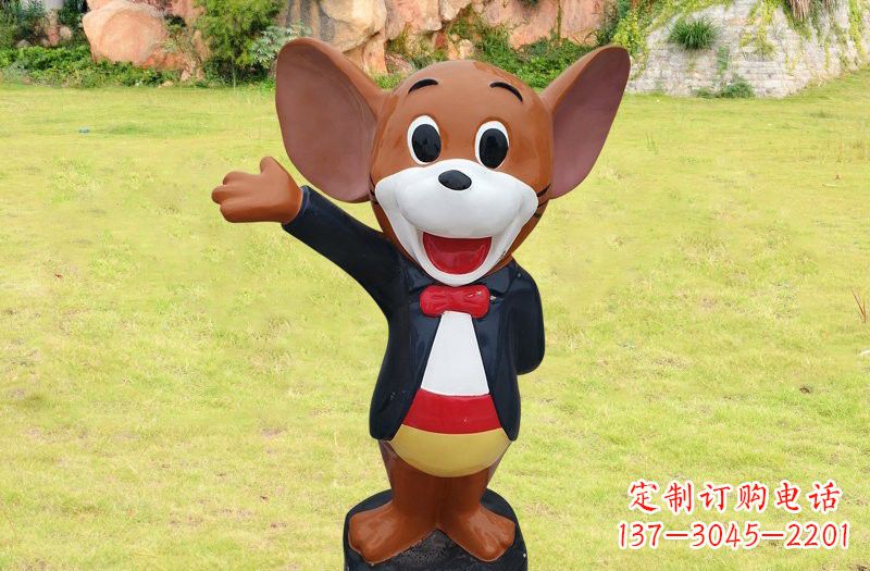 泸州玻璃钢卡通老鼠杰瑞雕塑