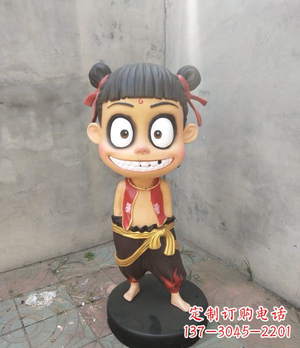 泸州玻璃钢雕刻的神话传说——哪吒