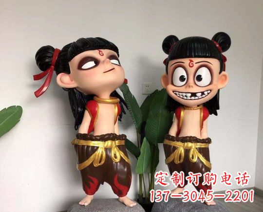 泸州玻璃钢制作的哪吒雕塑一种神奇的艺术