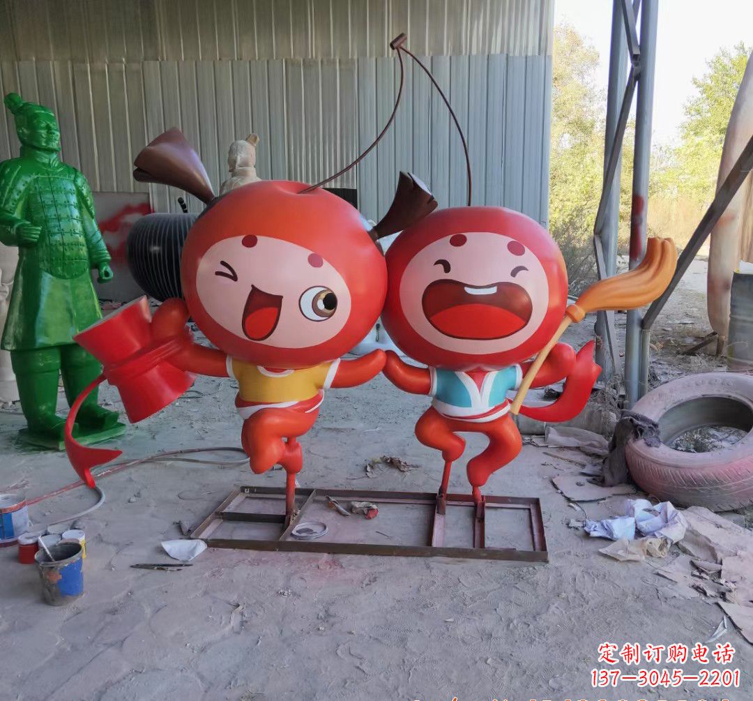 泸州精致的玻璃钢苹果雕塑