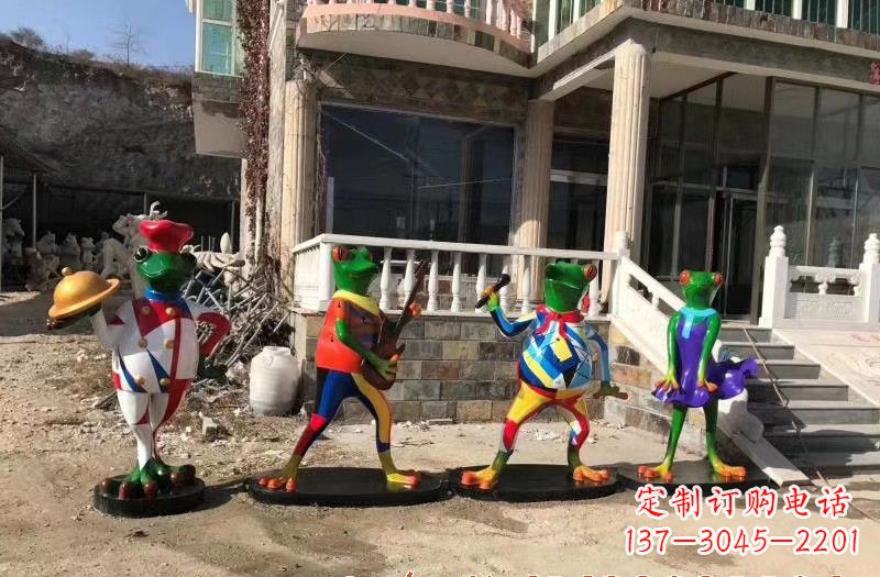 泸州玻璃钢制青蛙雕塑