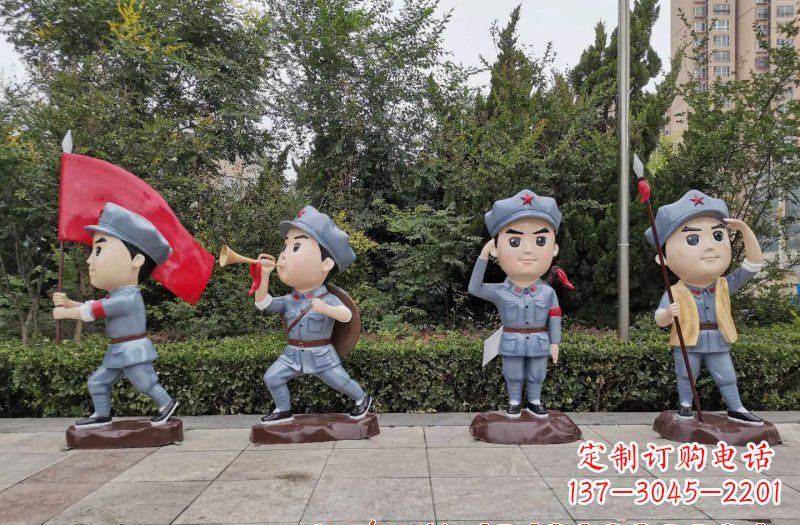 泸州红军雕塑象征着中国革命的精神