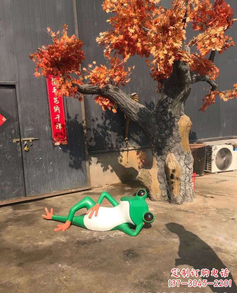 泸州精美玻璃钢青蛙雕塑