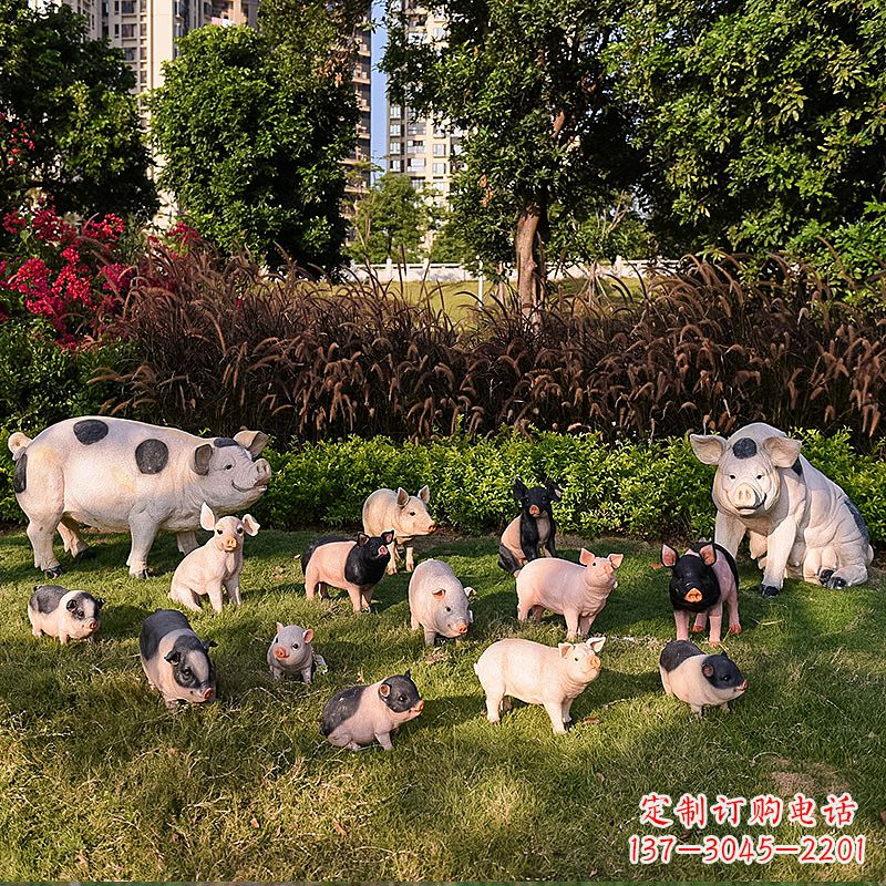 泸州玻璃钢树脂仿真动物雕塑——公园农家院精美装饰