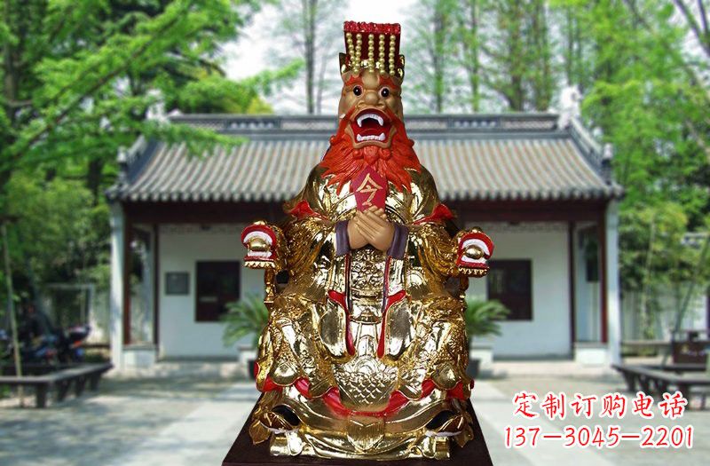 泸州玻璃钢制作的金龙王雕塑