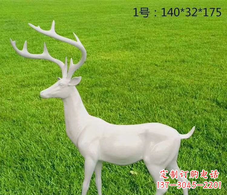 泸州玻璃钢小鹿古朴清新的动物雕塑