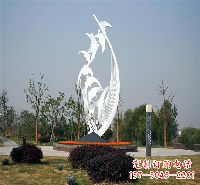 泸州不锈钢爱心大雁雕塑