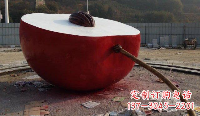 泸州精美不锈钢苹果雕塑