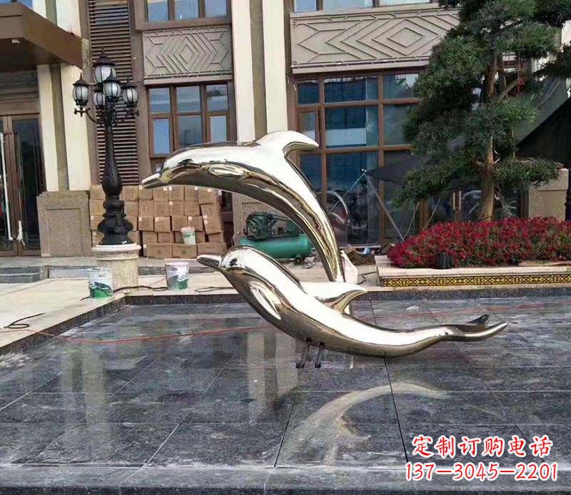 泸州不锈钢海豚雕塑——美丽的艺术礼物