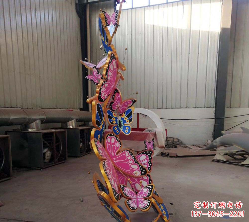 泸州精致绚丽的不锈钢蝴蝶雕塑