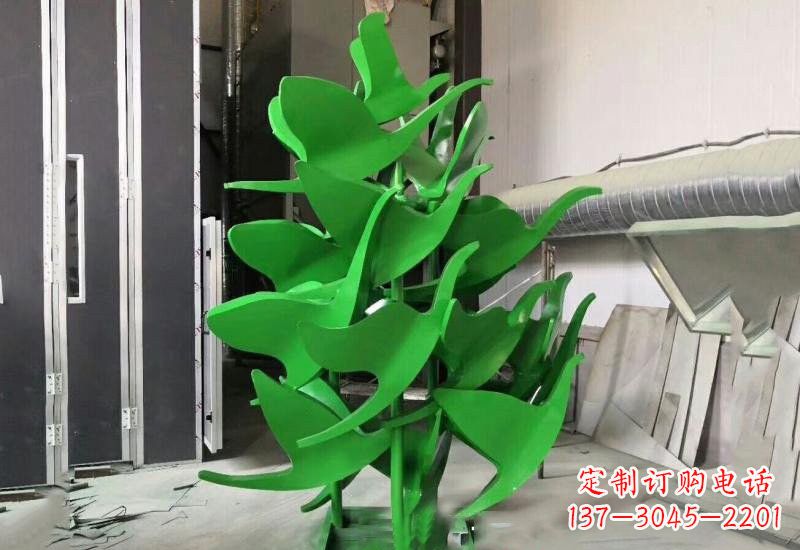 泸州优雅美观的不锈钢彩色大雁雕塑
