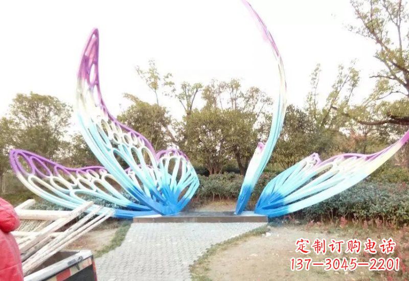 泸州不锈钢彩色蝴蝶雕塑