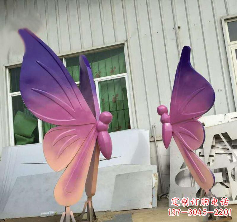 泸州不锈钢彩色蝴蝶雕塑