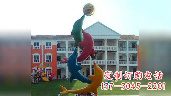 泸州精美不锈钢海豚雕塑
