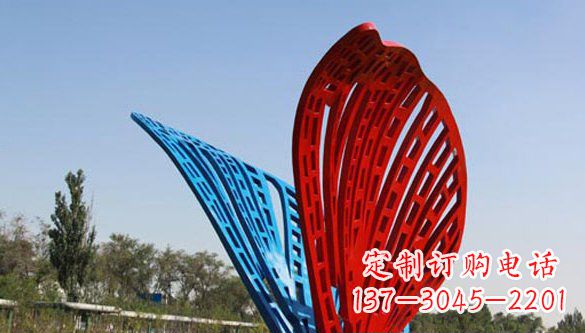 泸州不锈钢蝴蝶雕塑美丽的实物表达