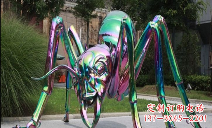 泸州不锈钢彩色蚂蚁雕塑艺术美化公园景观
