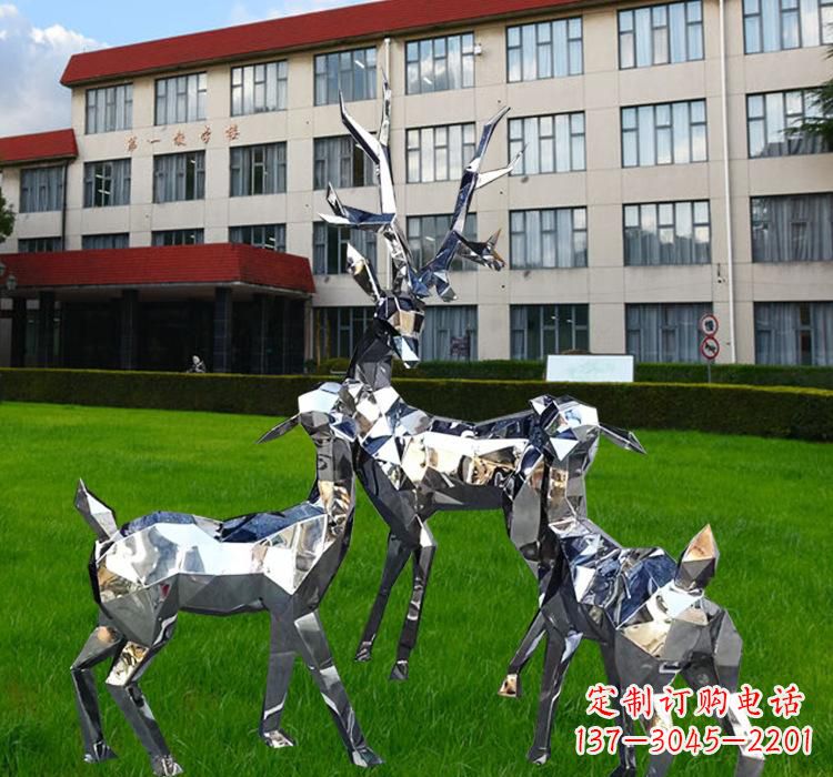泸州不锈钢麋鹿雕塑美观耐用的艺术品