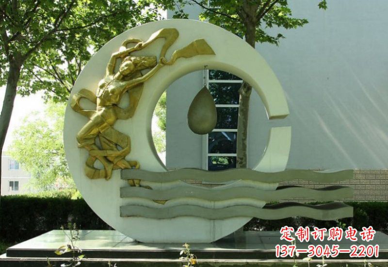 泸州不锈钢嫦娥奔月雕塑——传承中华文化