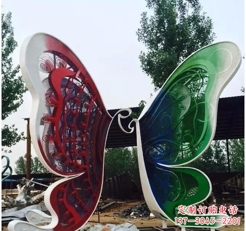 泸州不锈钢城市彩色蝴蝶雕塑——美丽的视觉盛宴