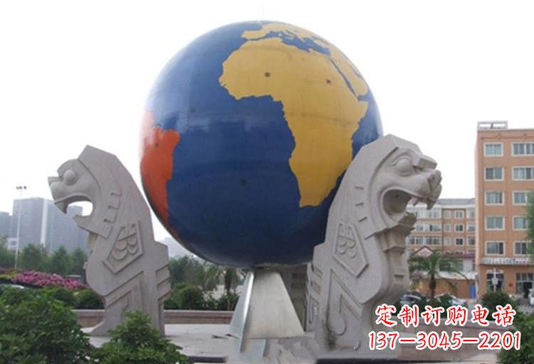 泸州不锈钢城市彩色地球雕塑让世界变得更美