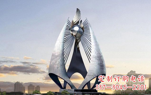 泸州不锈钢城市船帆雕塑传承海洋文化