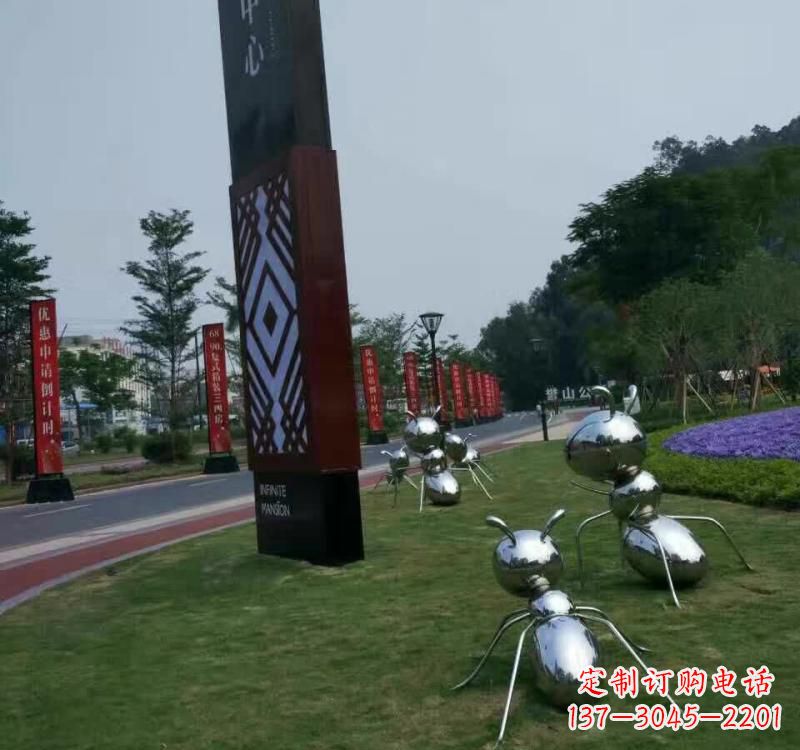 泸州不锈钢蚂蚁雕塑精美的艺术精品