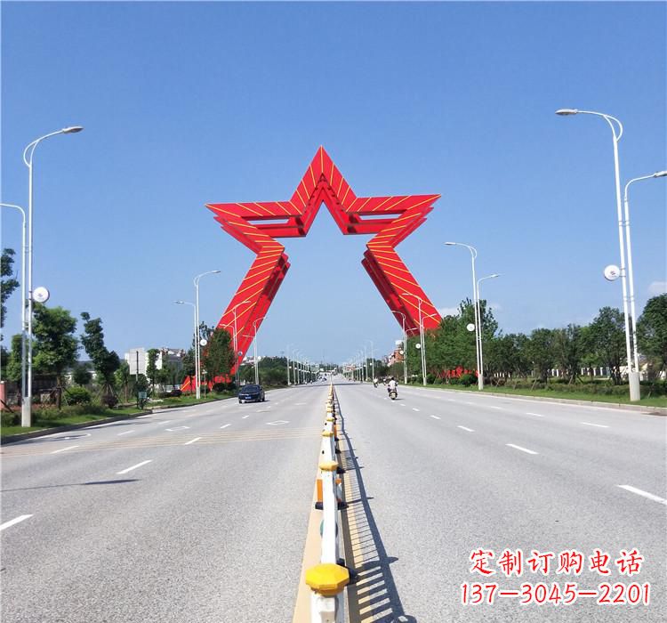 泸州不锈钢城市拱门雕塑一座精美的艺术作品