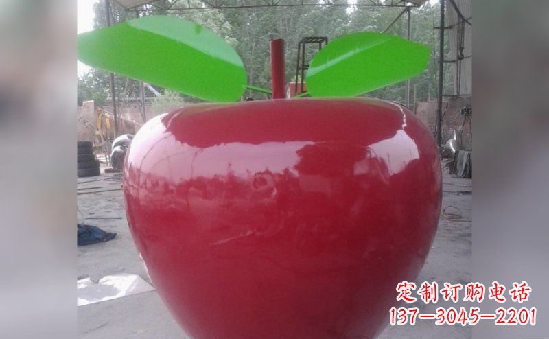 泸州不锈钢苹果雕塑描绘出美丽的景观