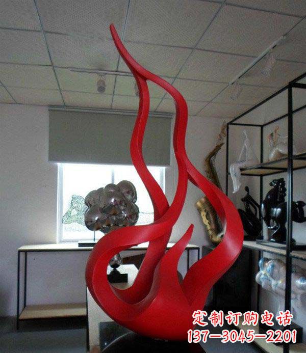 泸州精致不锈钢火苗雕塑